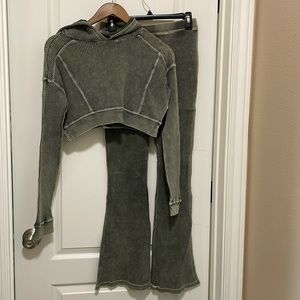 NWT waffle knit cotton lounge set